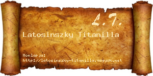 Latosinszky Titanilla névjegykártya
